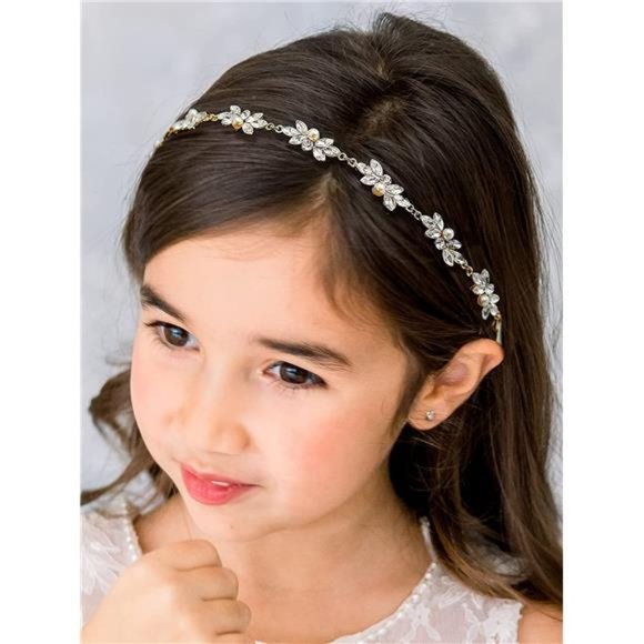 SWEETV Flower Girl Hair Headband Girls Headpiece Princess Crystal Hair Pieces main image 7